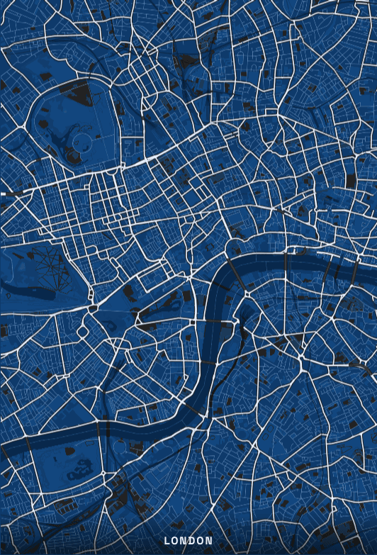 London Blueprint map poster